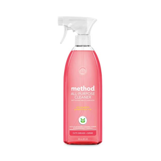 Method Antibacterial All-Purpose Cleaner, Pink Grapefruit, 28 Ounce Spray Bottle | Walmart (US)