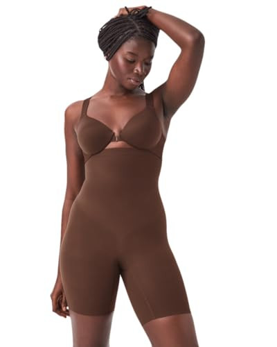 SPANX Seamless Higher Power Short - Lightweight, All-Day Comfort - Core Control Shapewear - High-Waisted Underwear - Chestnut Brown - Large | Amazon (US)