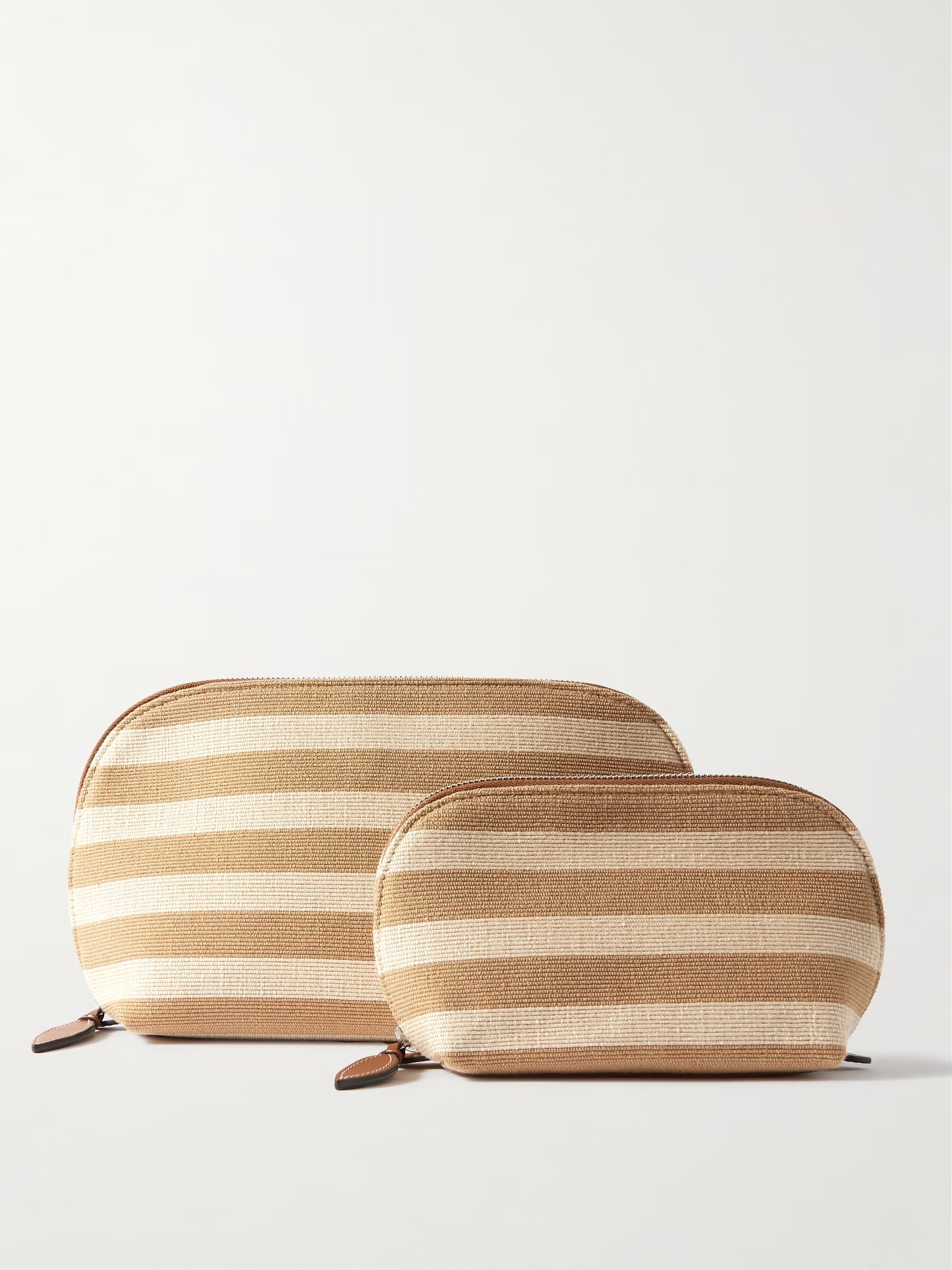 Striped canvas travel set of pouches | NET-A-PORTER (US)