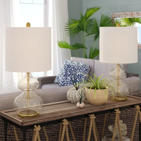 Benedick Tinted Glass Table Lamp (Set of 2) | Wayfair North America