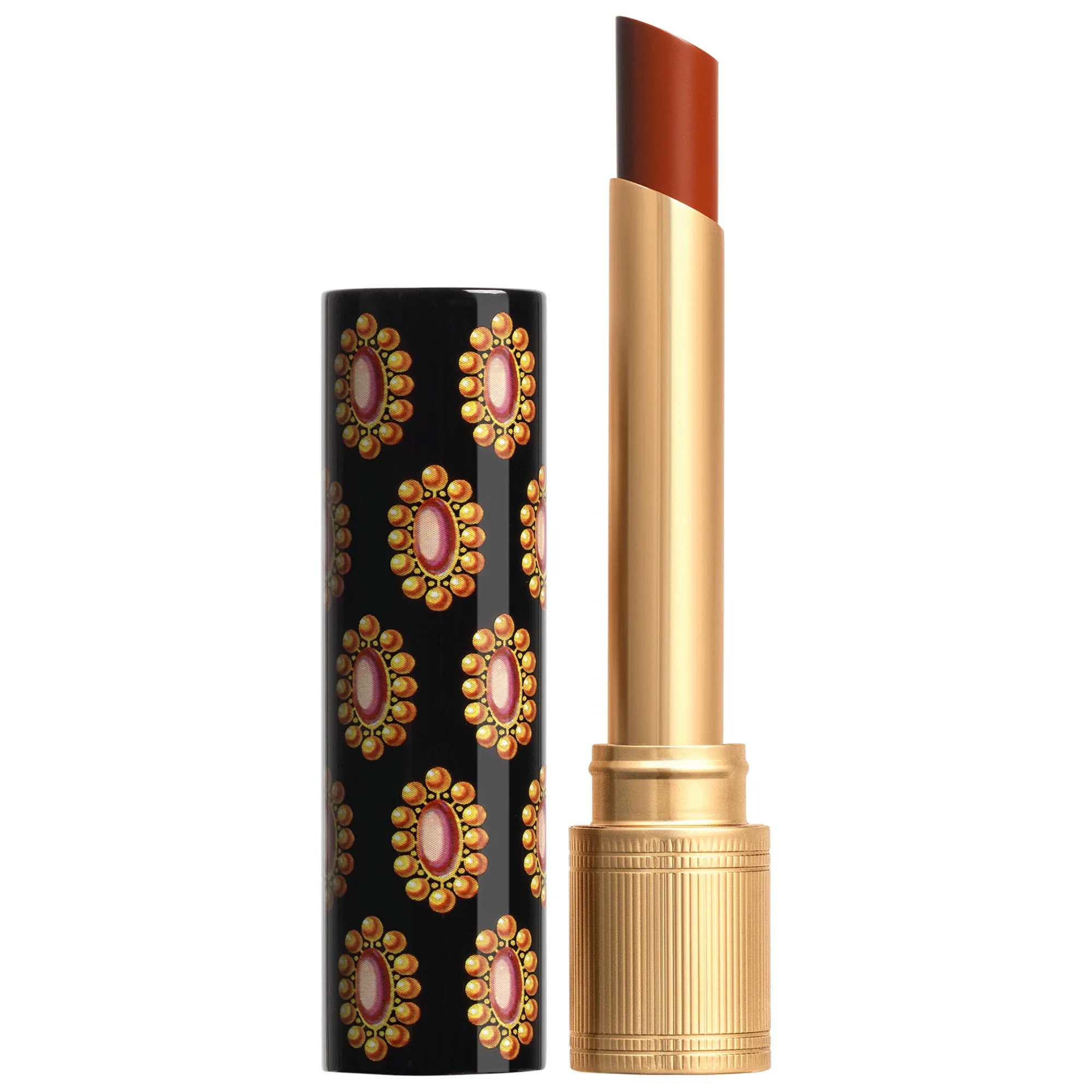 Gucci Glow & Care Shine Lipstick 308 Lucy Dark Orange 0.06 oz/ 1.8 mL | Sephora (US)