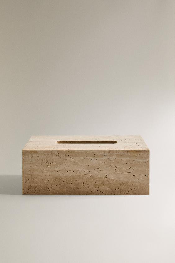 MARBLE BEIGE TISSUE BOX | Zara US
