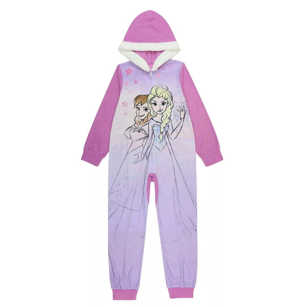 Girls 4-8 Frozen Elsa and Anna One-Piece Pajamas | Kohl's