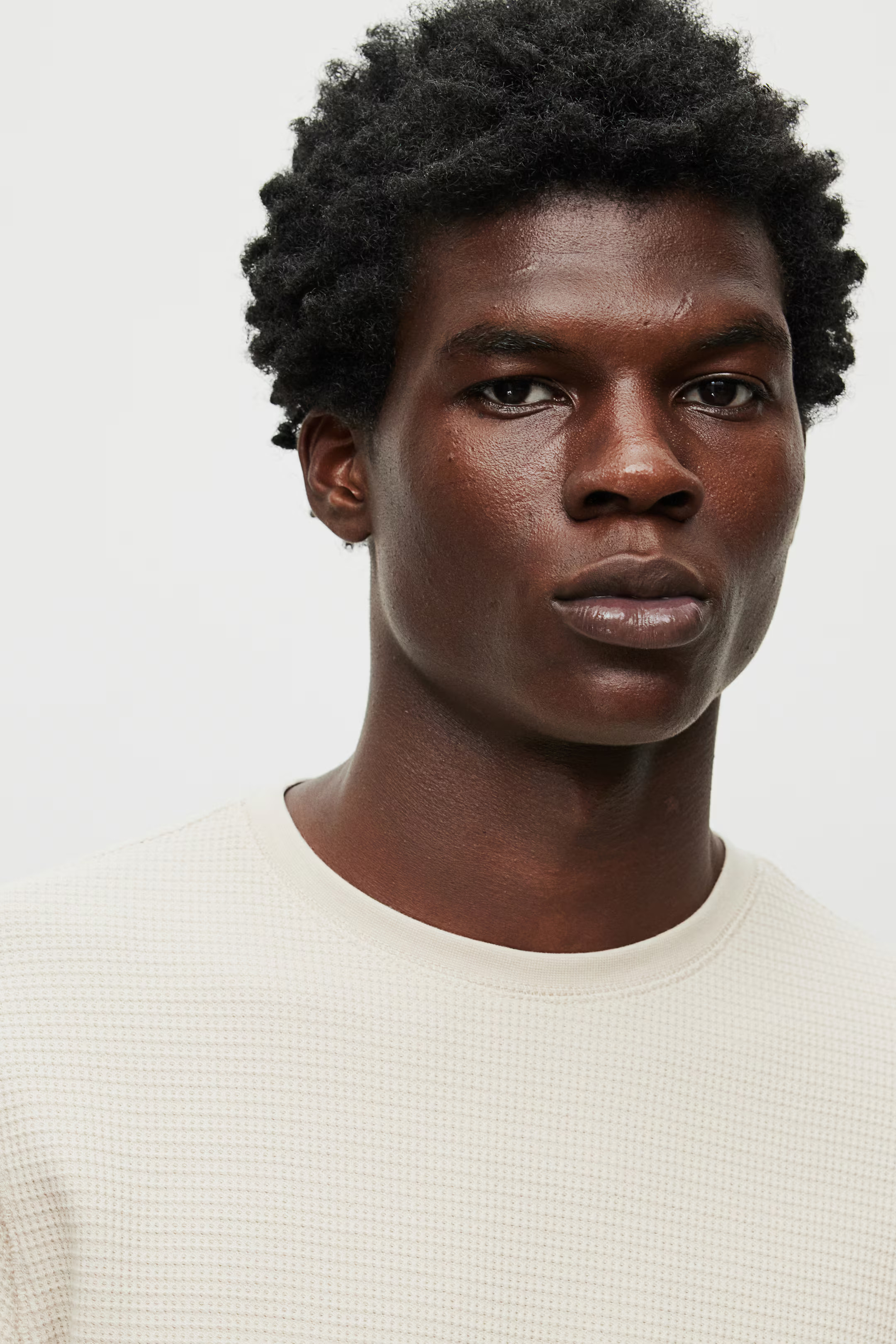 Slim Fit Waffled Jersey Shirt | H&M (US + CA)