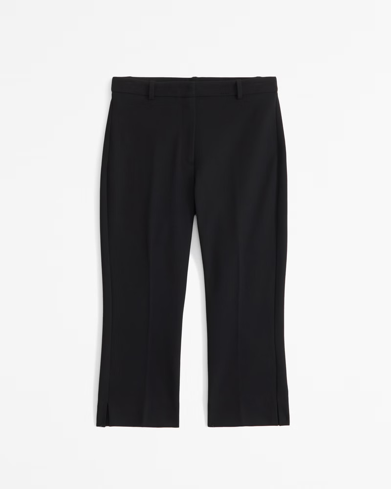 Abercrombie & Fitch Women's Mid Rise Tailored Capri Pant in Black - Size 28 LONG | Abercrombie & Fitch (US)