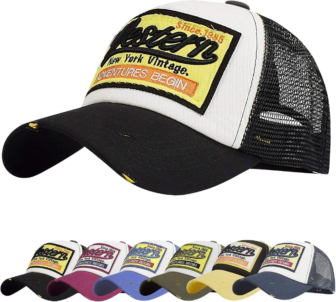 UMIPUBO Baseball Cap Mesh Hats for Men Women Unisex Embroidered Letter Patch Casual Hats Hip Hop ... | Amazon (UK)