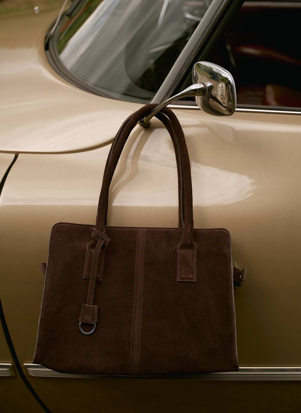 Rue Brown Suede Tote Bag | Mint Velvet