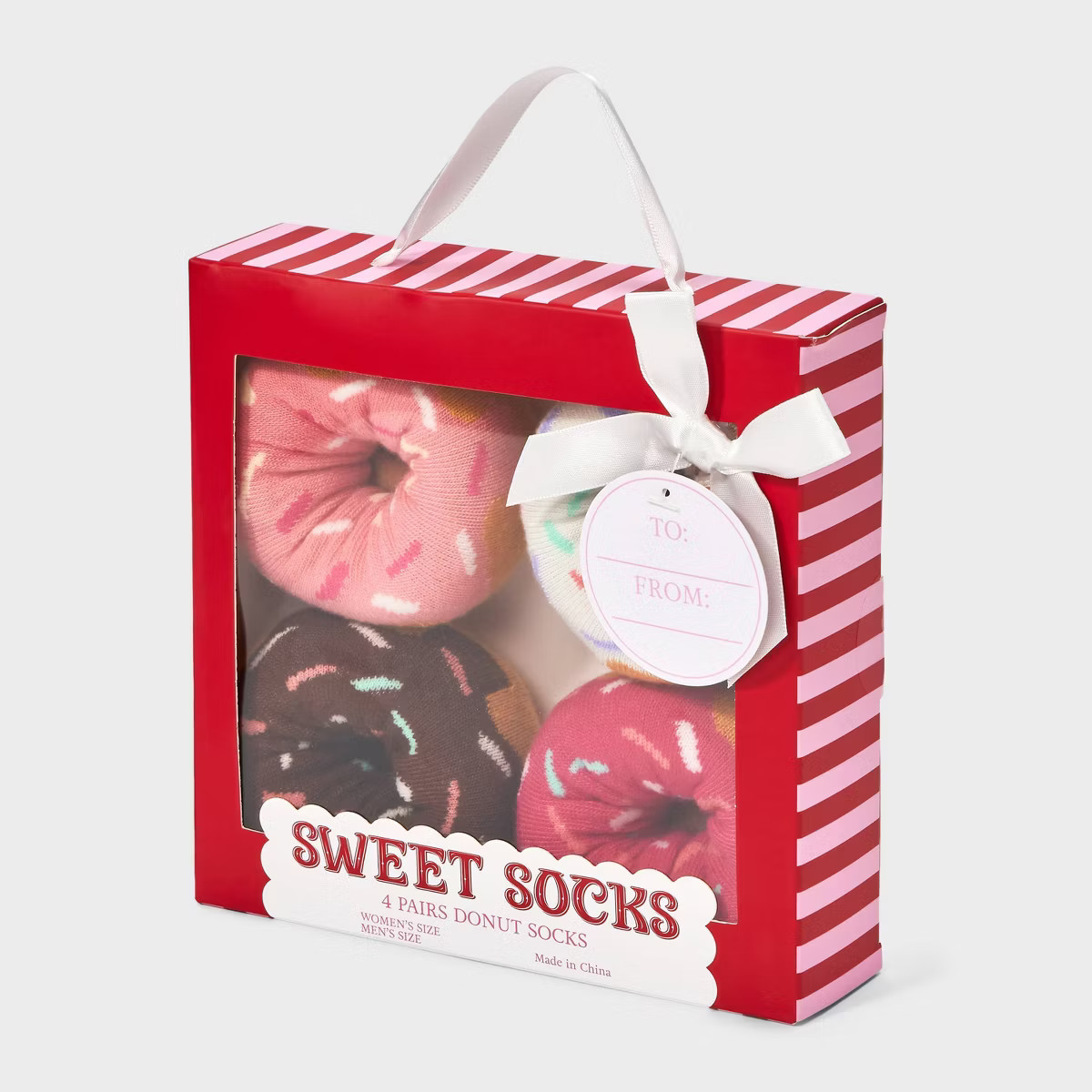 Adult Donut 4pk Crew Socks - Assorted Color One Size Fits Most | Target