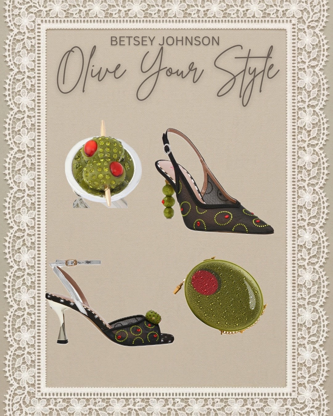 Shaken, not stirred 🍸 

Olive these new Betsey Johnson details for a night out!