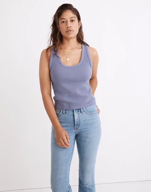 Waffle Knit Scoop Crop Tank | Madewell