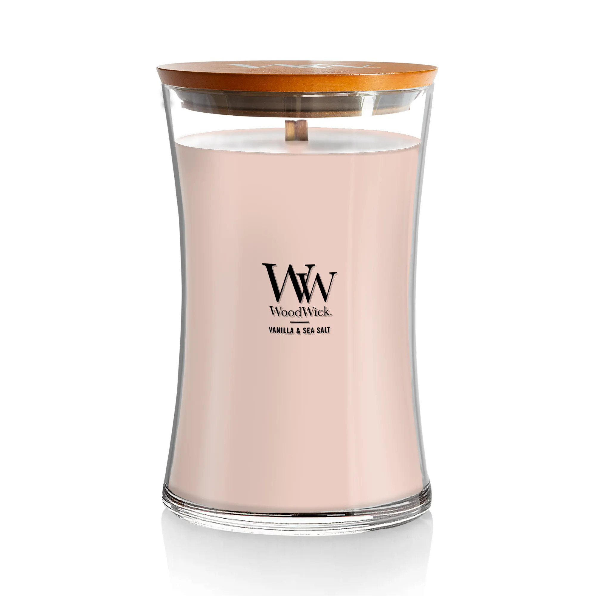 Vanilla and Sea Salt WoodWick Large Hourglass Candle, 215 oz | Yankee Candle