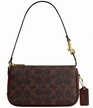COACH Bleecker Plaza 18 Signature Canvas Shoulder Bag - Tan/Brown | Dillard's