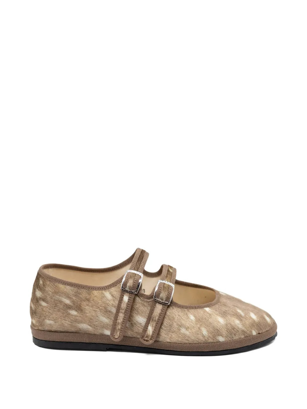 Gondolina deer-print double-strap ballet flats - Neutrals | Farfetch Global