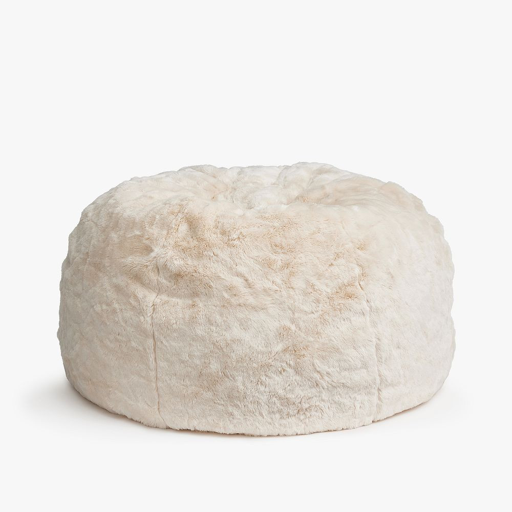 Polar Bear Faux Fur Ivory Bean Bag Chair Slipcover Only | Pottery Barn Teen