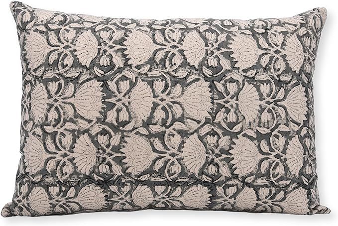 Block Print Duck Canvas Cotton 14x20 Throw Pillow Covers, Decorative Handmade Pillow Covers for S... | Amazon (US)