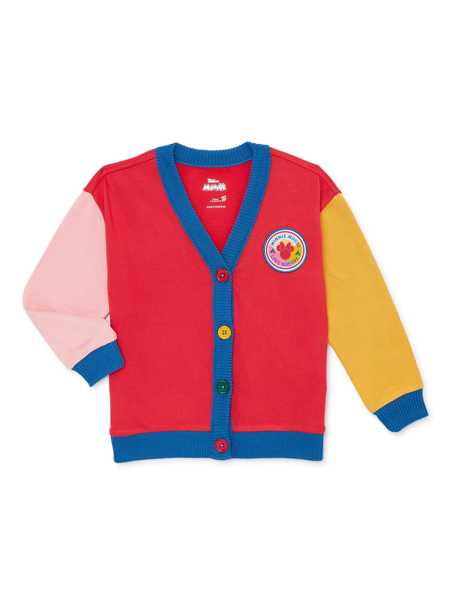 Disney Minnie Mouse Baby and Toddler Girls Color Block Sweater, 12 Months-5T | Walmart (US)