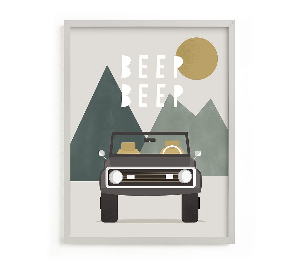 Minted® Beep Beep Wall Art by Christie Garcia | Pottery Barn Kids