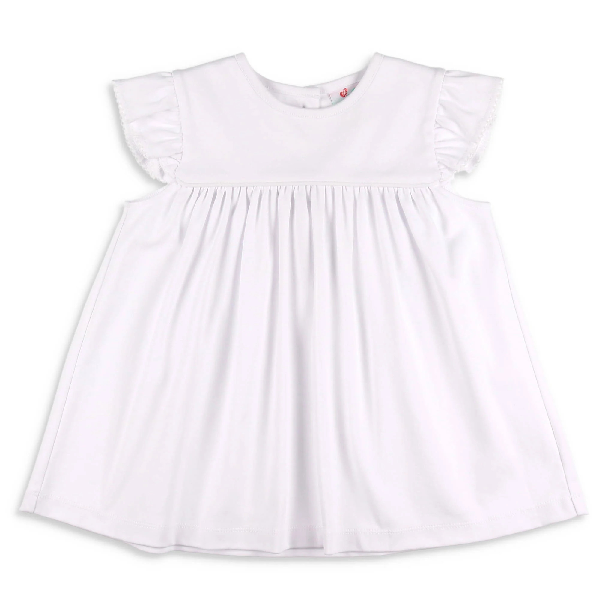 Girls White Flutter Everyday Top - Shrimp and Grits Kids | Shrimp and Grits Kids