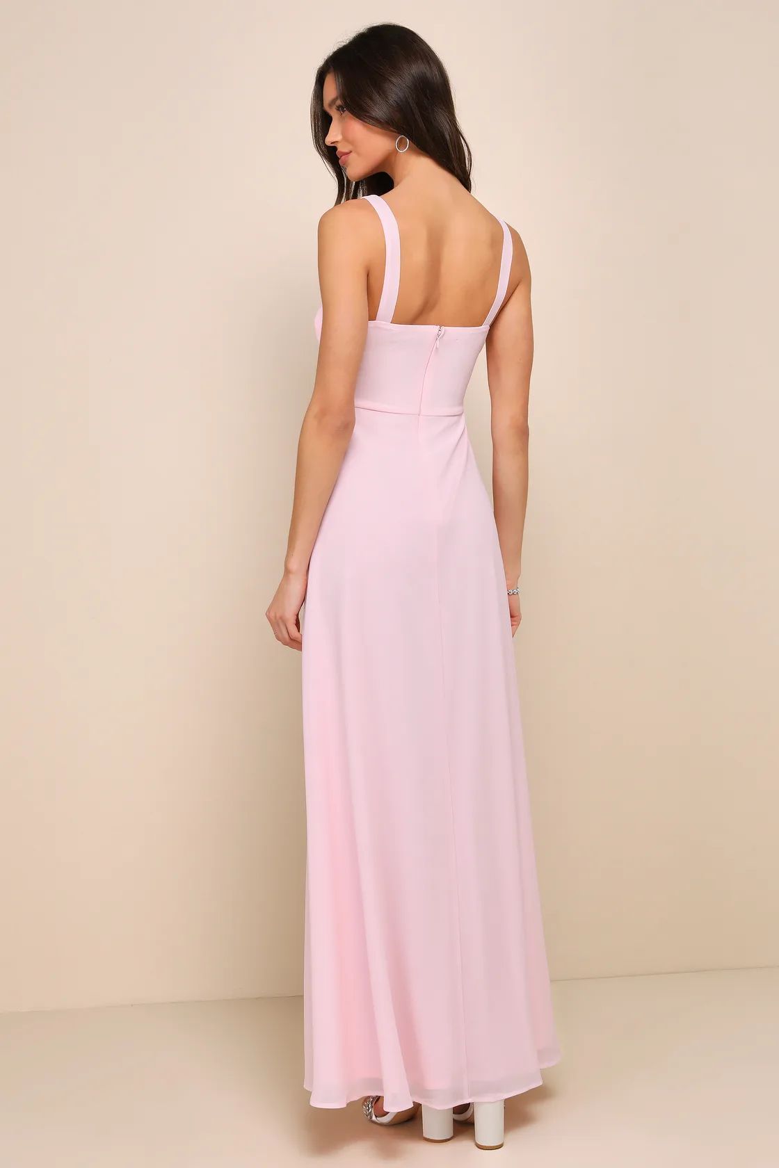 Remarkable Arrival Light Pink Sleeveless Maxi Dress | Lulus