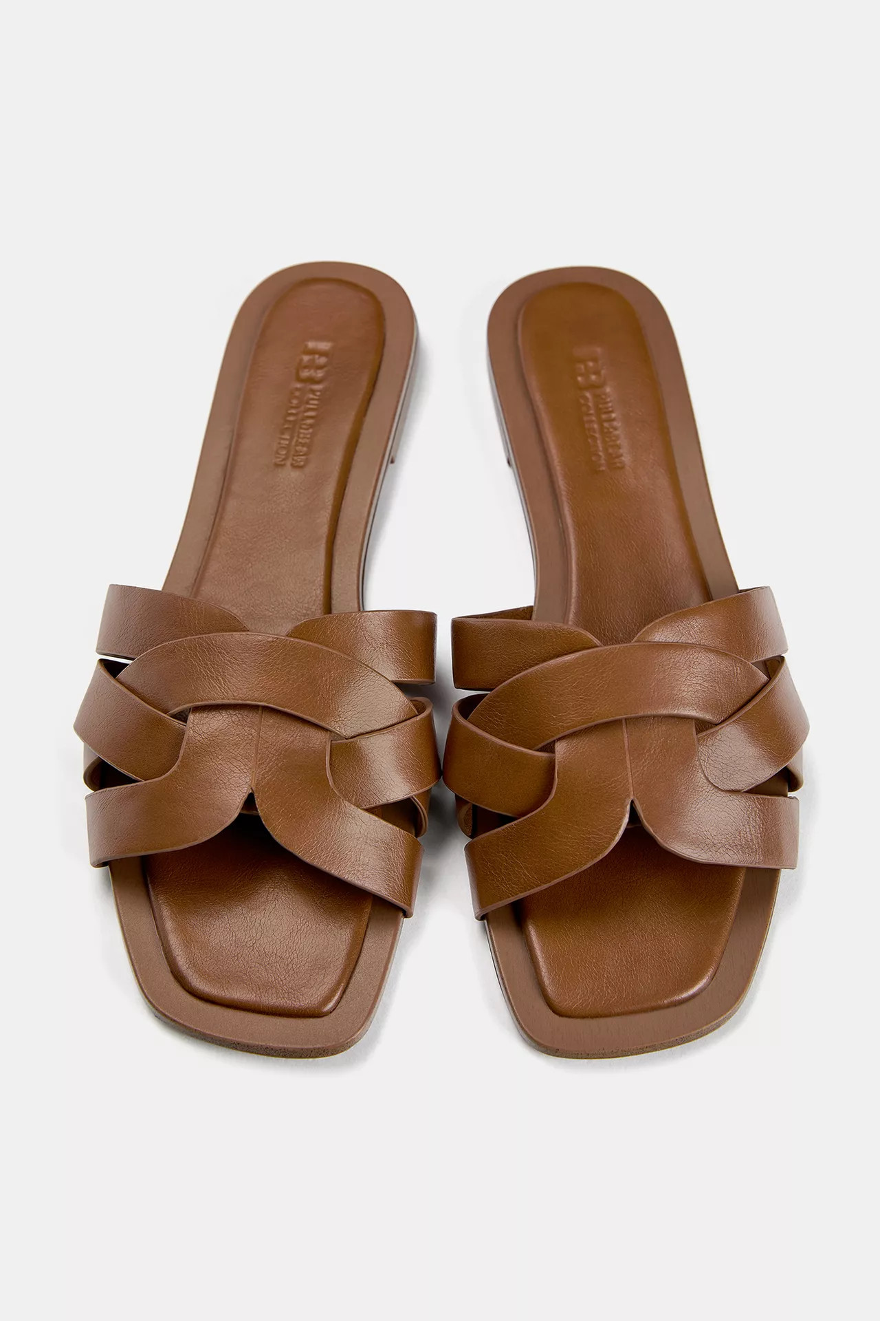 Flat crossover slider sandals | PULL and BEAR UK