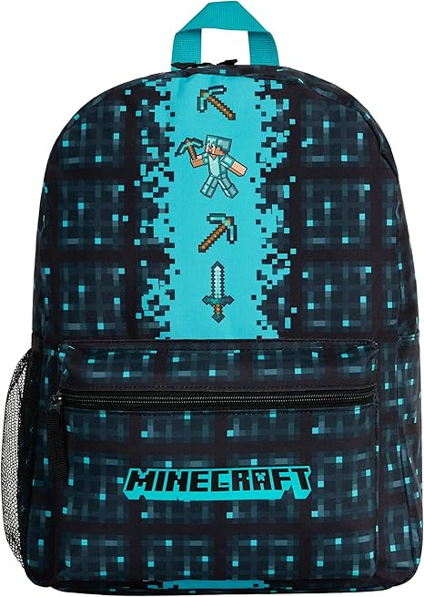 Minecraft Backpack for Boys Kids Teens Adjustable Straps Front Pocket Daypack Backpacks for Sport... | Amazon (US)
