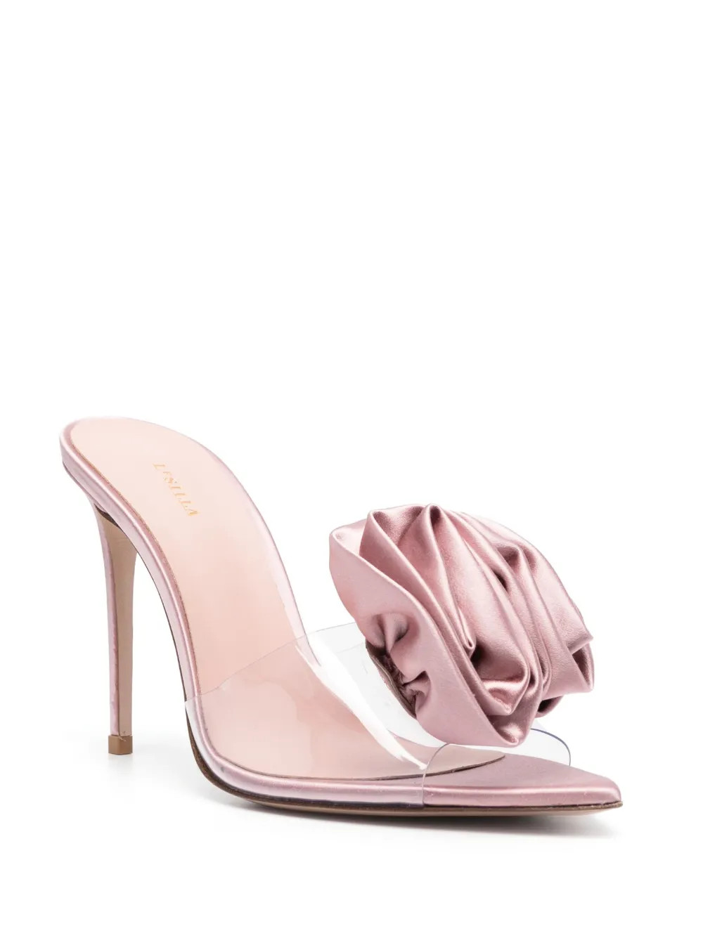 Le Silla floral-appliqué 110mm Transparent Sandals - Farfetch | Farfetch Global