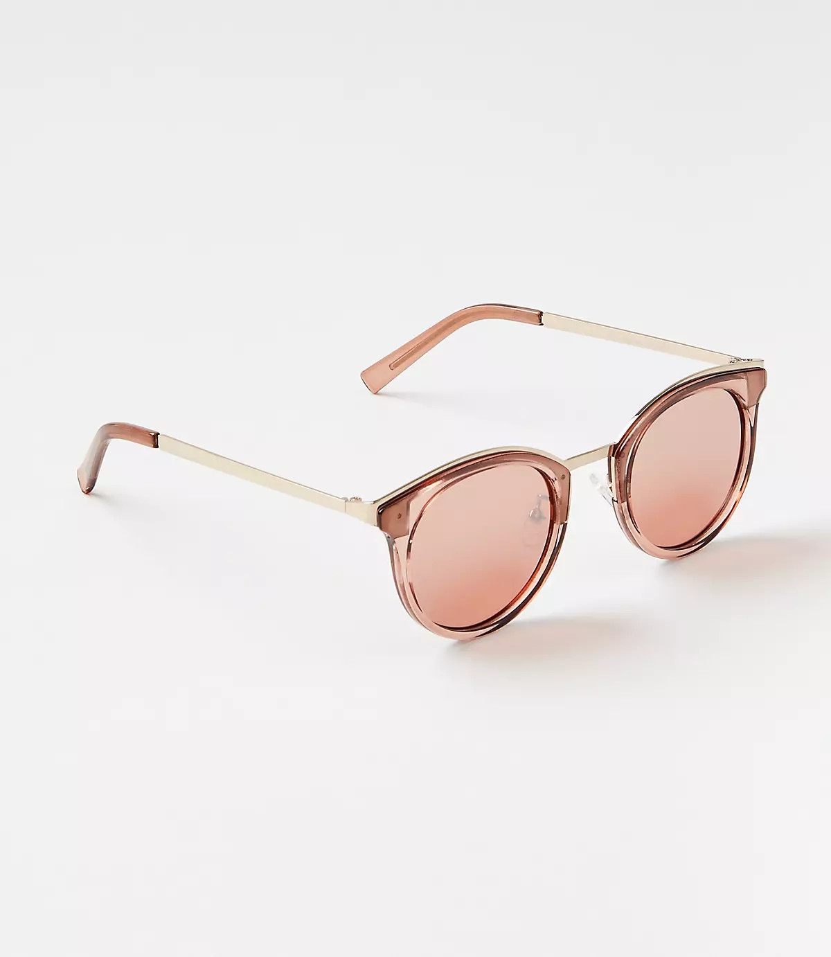Metal Trim Round Sunglasses | LOFT