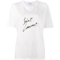 Saint Laurent t-shirt à logo - Blanc | Farfetch FR