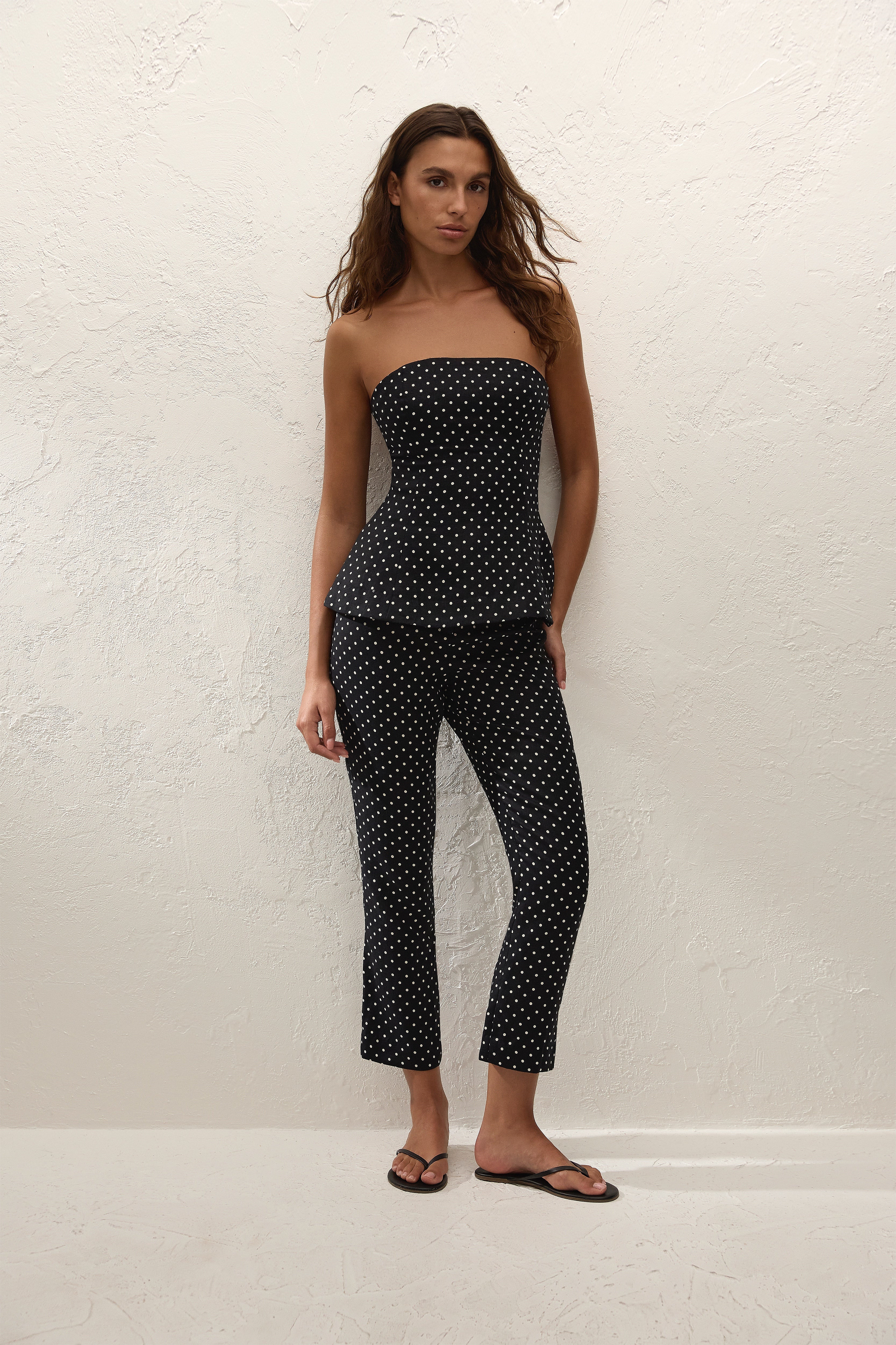 Iria Capri Pant Lola Polka Dot Black Cream, S / LOLA POLKA DOT - BLACK/CREAM | Faithfull (AU)