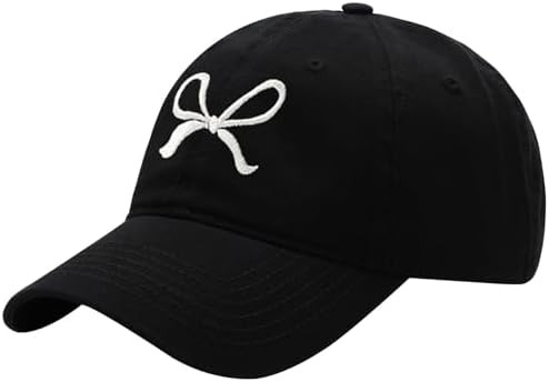 Trendy Bow-Tie Baseball Cap for Women and Men Trucker Hats Y2k Adjustable Fashion Sun Hat with Vi... | Amazon (US)