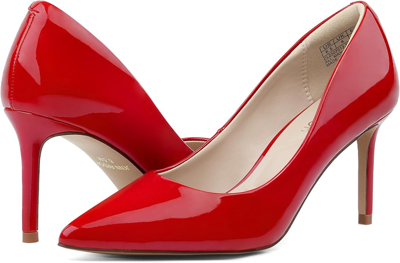 JENN ARDOR Women's Comfortable Stiletto Pumps 3 inch Elegant Gorgeous Closed Pointed Toe Slip On ... | Amazon (US)