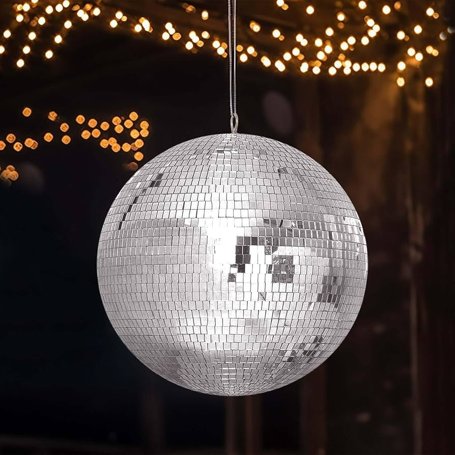 Efavormart 20" Groovy Glass Mirror Disco Ball Party Decoration for Wedding Event Birthday Party | Amazon (US)