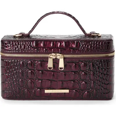 Brahmin Charlene Croc Embossed Leather Crossbody Bag in Pecan at Nordstrom | Nordstrom