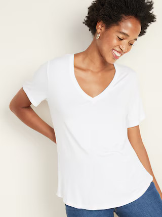 Luxe V-Neck Tee for Women | Old Navy (US)