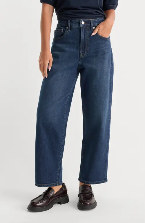 Good American Vintage Barrel Ankle Jeans in Meridian at Nordstrom, Size 0 | Nordstrom