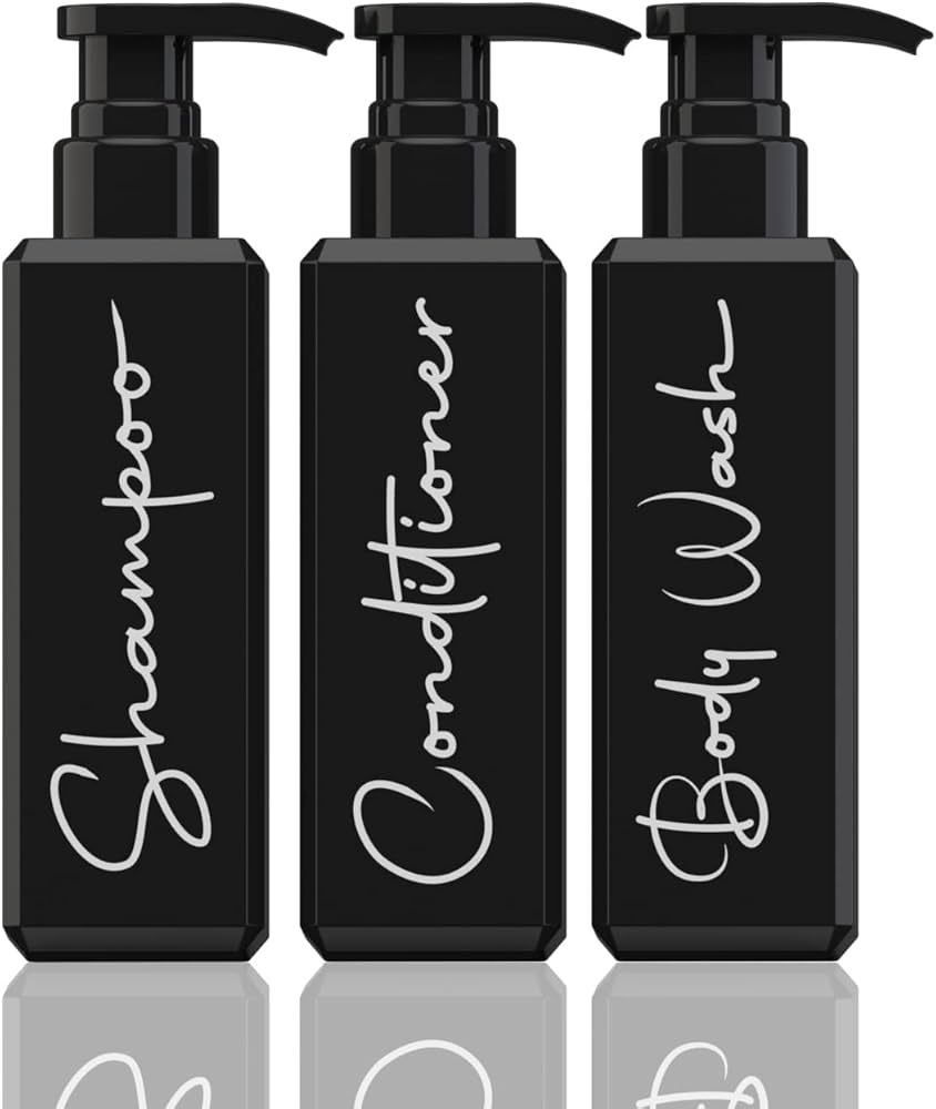 Luxury Spa-Inspired Shampoo and Conditioner Dispenser - Pump Bottles for Shower Wall - Set of 3 R... | Amazon (US)
