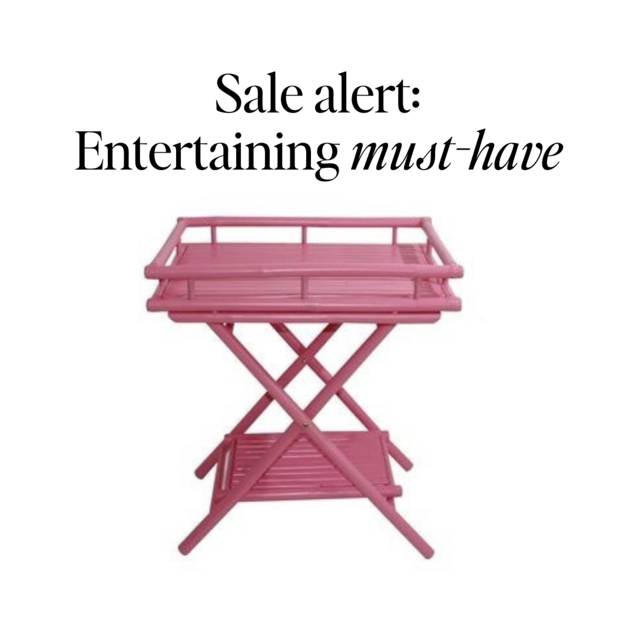 Bar cart under $150

Perfect for summer entertaining, by the pool at your next party or a pop of color in your dining room.


#HomeDecor #graduationparty #bachelorette #wedding #pooldecor #chinoiserie #coastaldecor #barcart #tablesettingideas #entertainingstyle #palmbeachchic #pink

#LTKSaleAlert #LTKHome #LTKParties