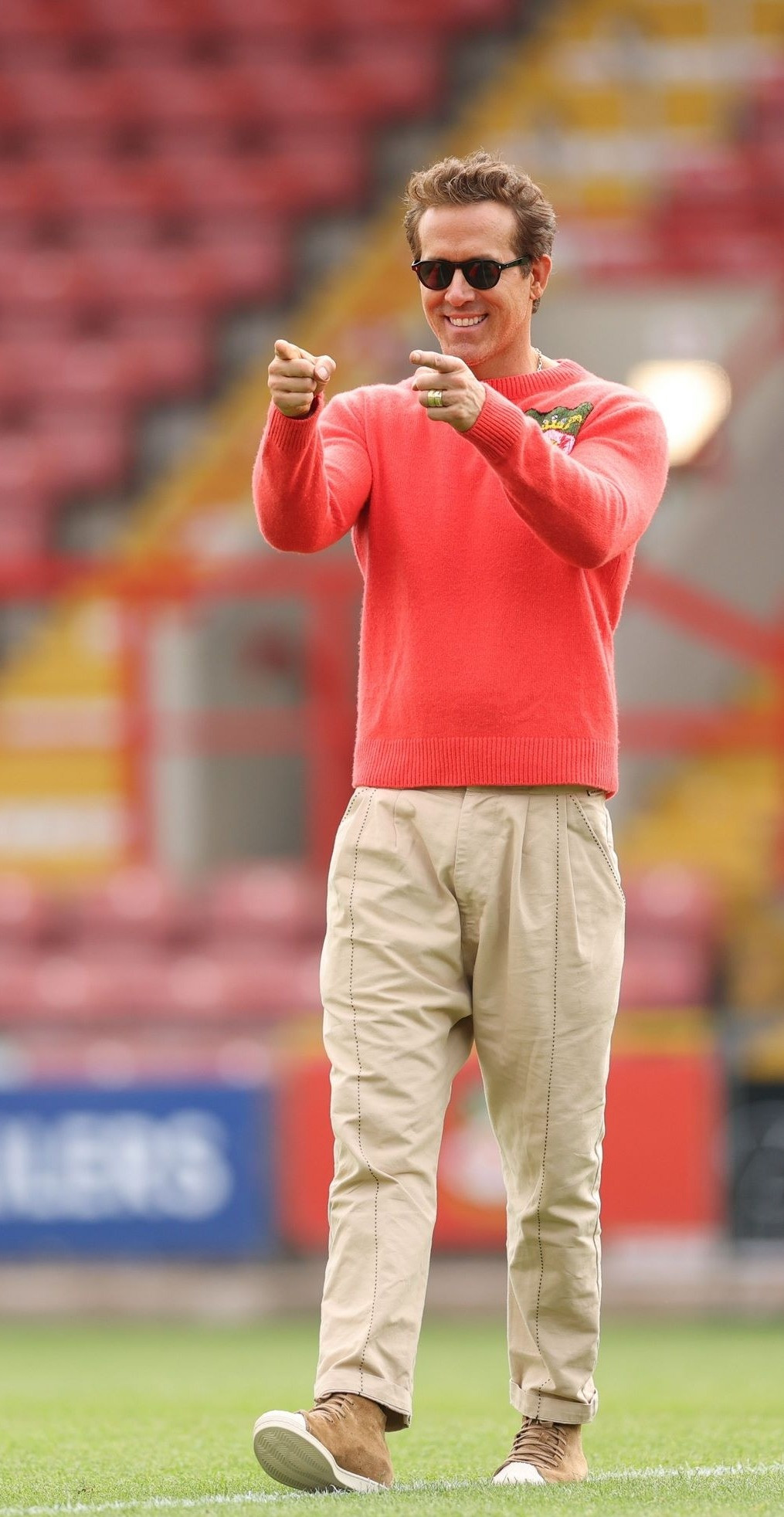 Ryan Reynolds at Wrexham wearing Wales Bonner shoes and Archie & Dennis pants 

 #LTKGiftGuide #LTKOver40 #LTKMens