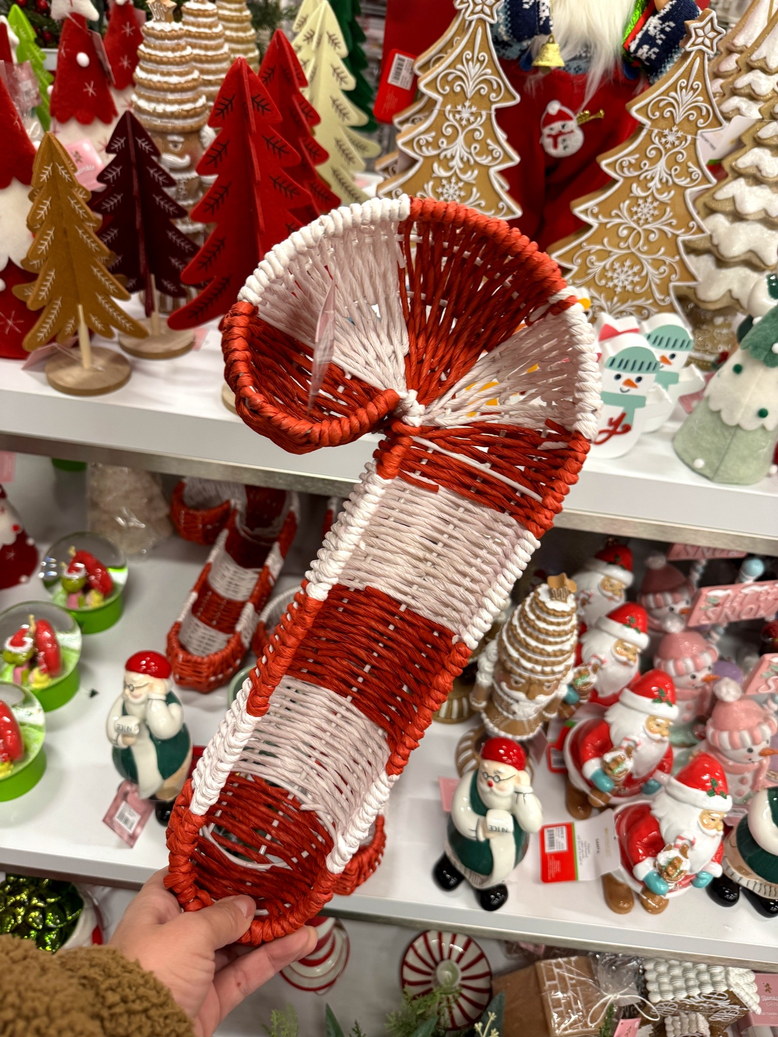 Candy cane shaped basket for the holidays 

#LTKSeasonal #LTKHoliday #LTKHome