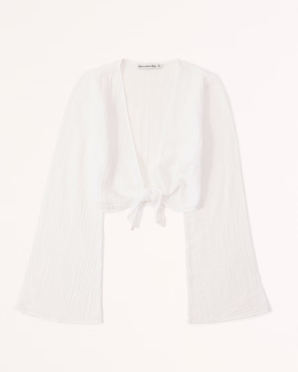Gauzy Beach Coverup Top | Abercrombie & Fitch (US)