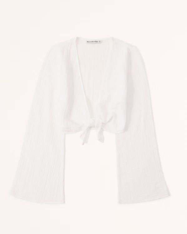 Gauzy Beach Coverup Top | Abercrombie & Fitch (US)