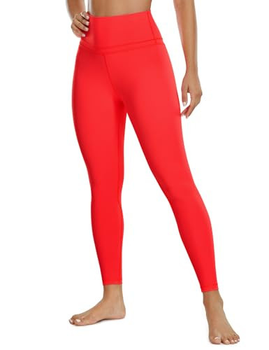CRZ YOGA Womens Naked Feeling Workout 7/8 Yoga Leggings - 25 Inches High Waist Tight Pants Deep Red X-Large | Amazon (US)