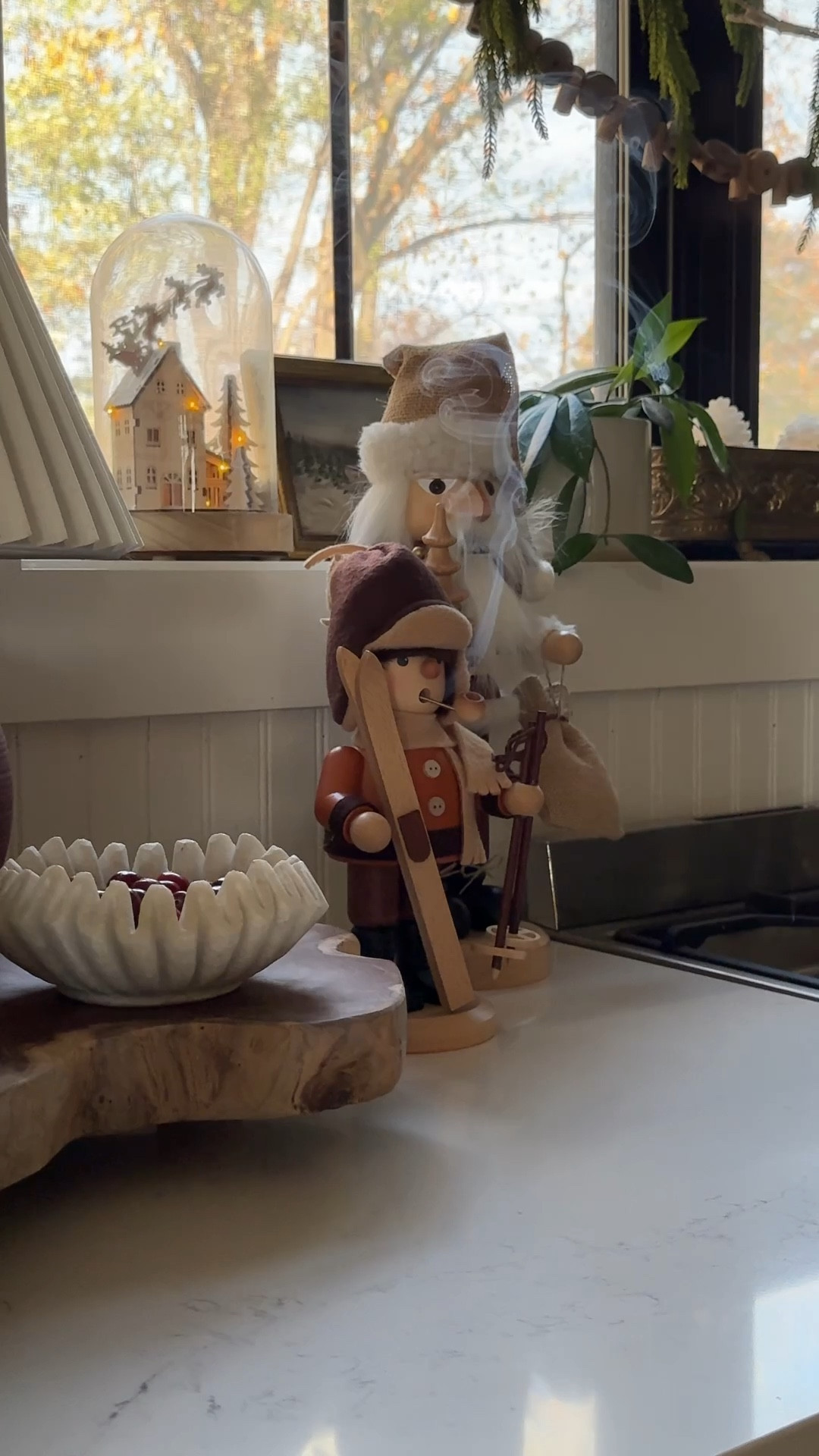 Wait for the end to see the most adorable skier smoker 🥺  I waited for the end of the season last year to buy him during the end of season sales and he was well worth the wait!! Mixed in a lot of vintage in this corner and I love it so much. It’s simple but cozy and has hints Christmas 🎄❤️

#LTKSeasonal #LTKHoliday #LTKhome