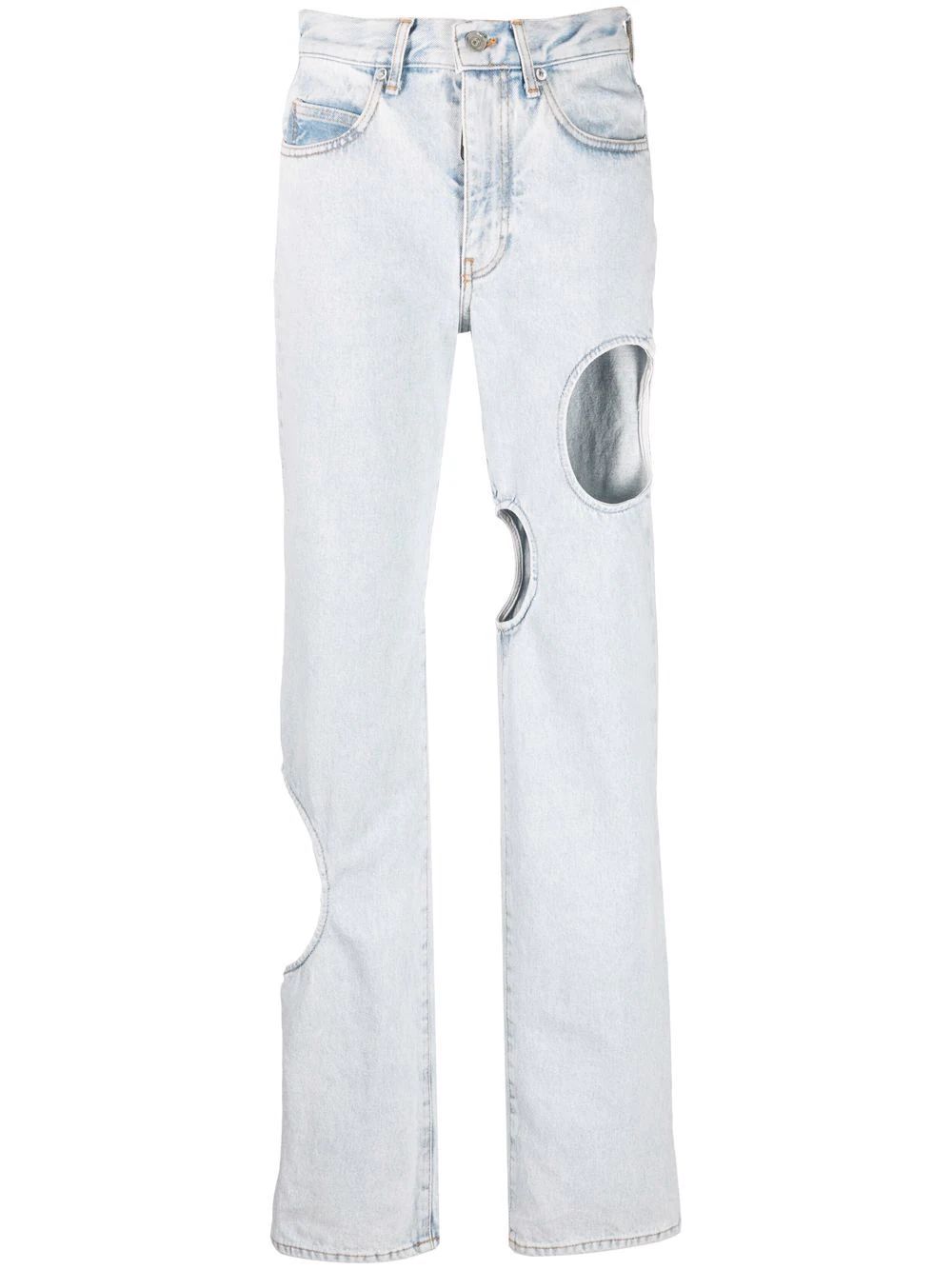 Off-White Meteor straight-leg Jeans - Farfetch | Farfetch Global
