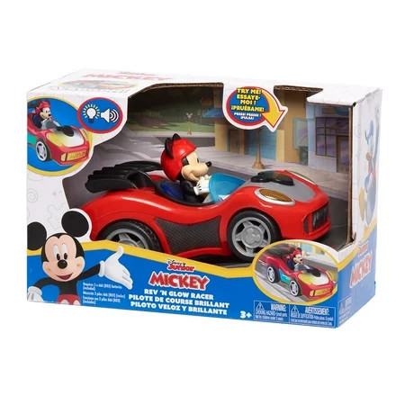 Mickey Mouse Rev 'n Go Vehicles with Lights and Sounds, Mickey's Car, Mickey Mouse Phrases Baby and Toddler Toys | Walmart (US)