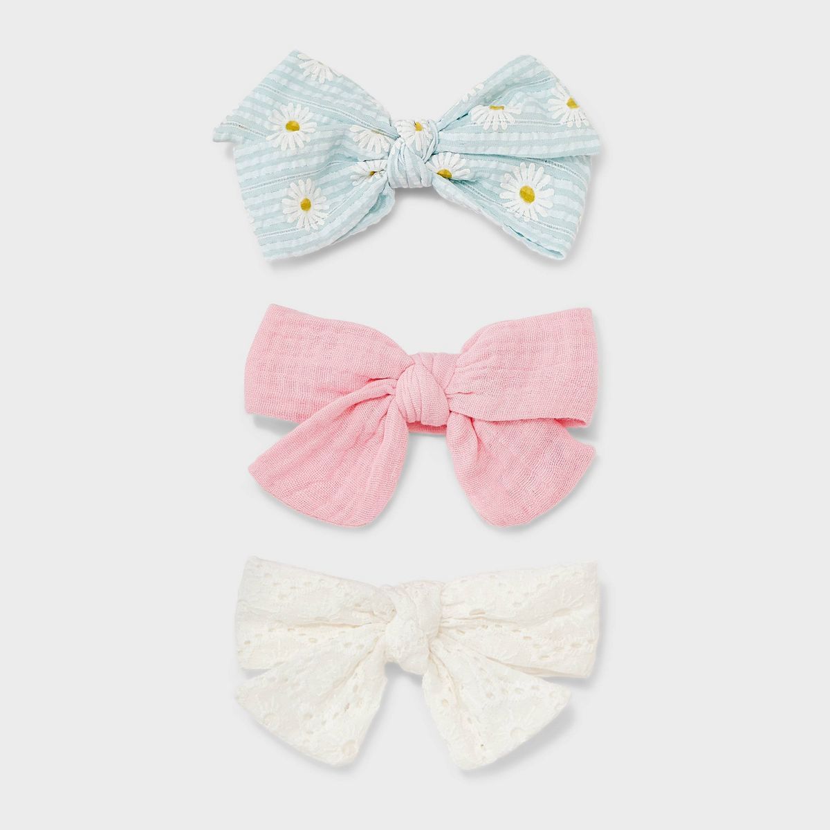Baby Girls' 3pk Soft Headbands - Cat & Jack™ Pink/Blue/White | Target