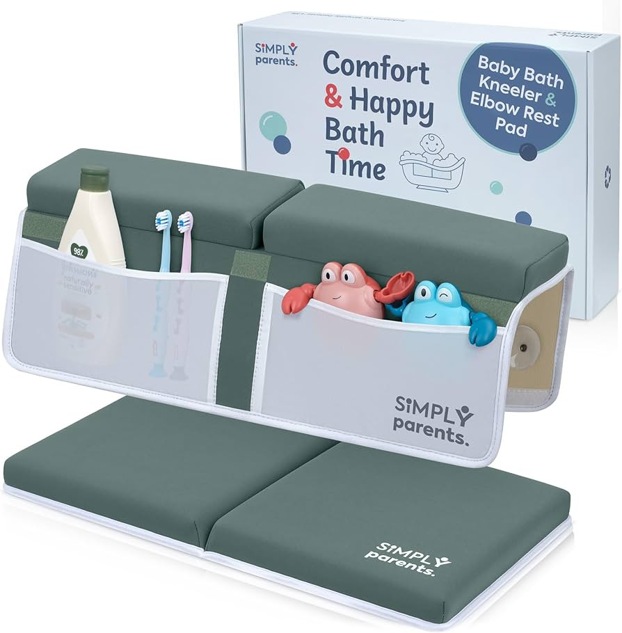Baby Bath Kneeler and Elbow Rest Pad Set - Quick-Dry, Non-Slip Kneeling Pad for Bathing Toddler, ... | Amazon (US)