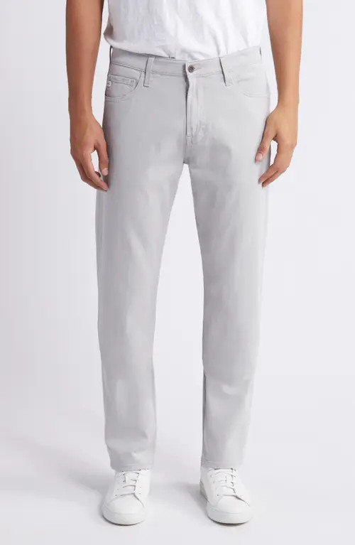 AG Everett Slim Straight Leg Cotton & Linen Blend Jeans in Smoke Embers at Nordstrom, Size 34 X 34 | Nordstrom