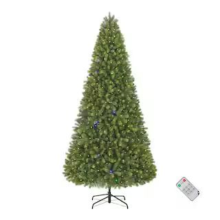 Home Accents Holiday 9 ft. Barbour White Spruce Christmas Tree 22HD20053 - The Home Depot | The Home Depot
