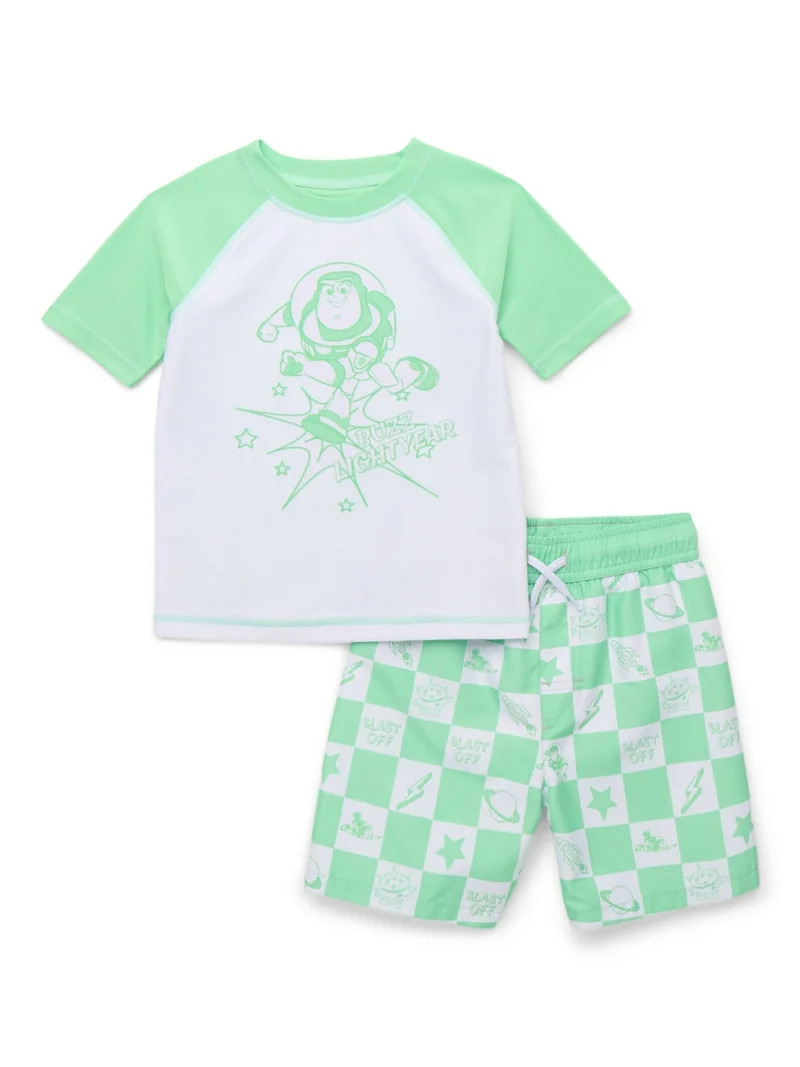 Character Toddler Boy Rash Guard and Swim Shorts Set, 2-Piece, Sizes 12M-5T | Walmart (US)